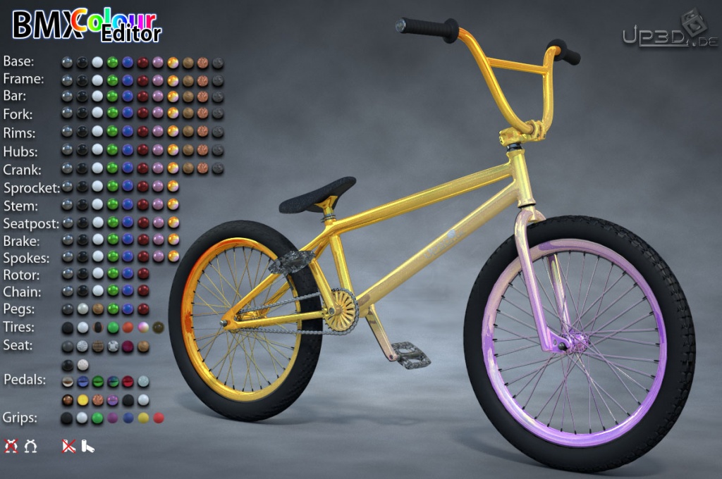 Раскраска онлайн Велосипед bmx бесплатно